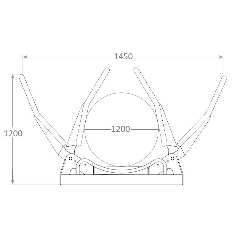 PINCE BALLE 120CM ATTELAGE MAILLEUX