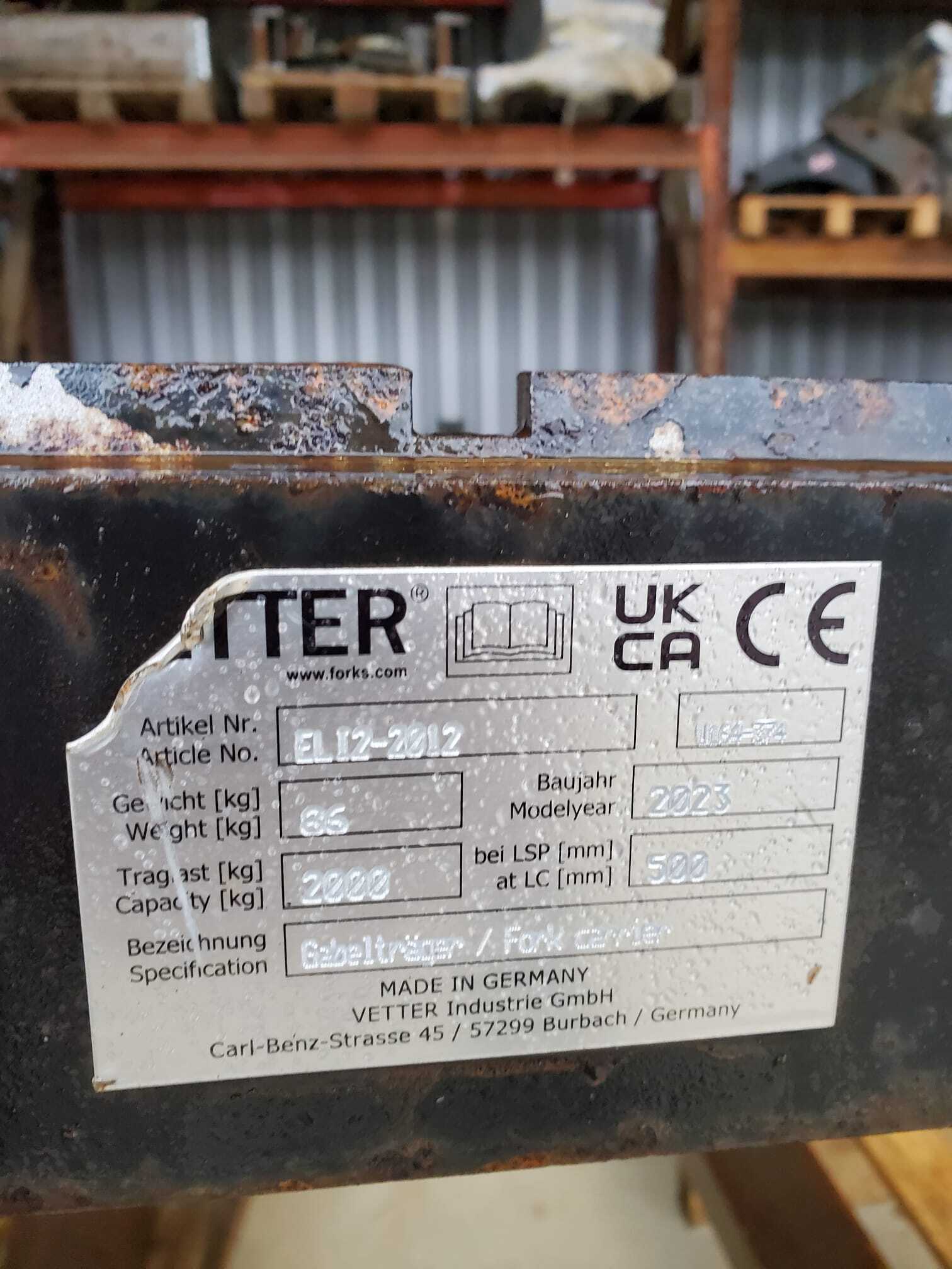 FOURCHE PALETTE  VETTER ATTELAGE EURO