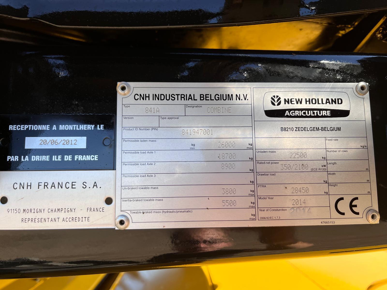 NEW HOLLAND CR 9080 ELEVATION