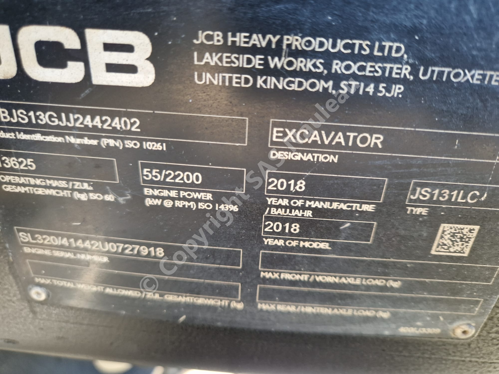 JCB JS131 LC