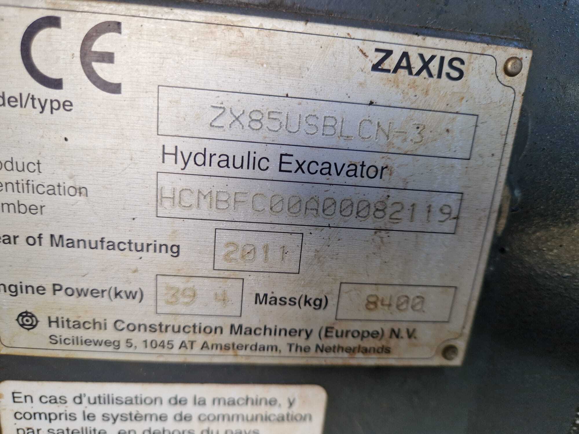 HITACHI ZX 85 USBLCN-3