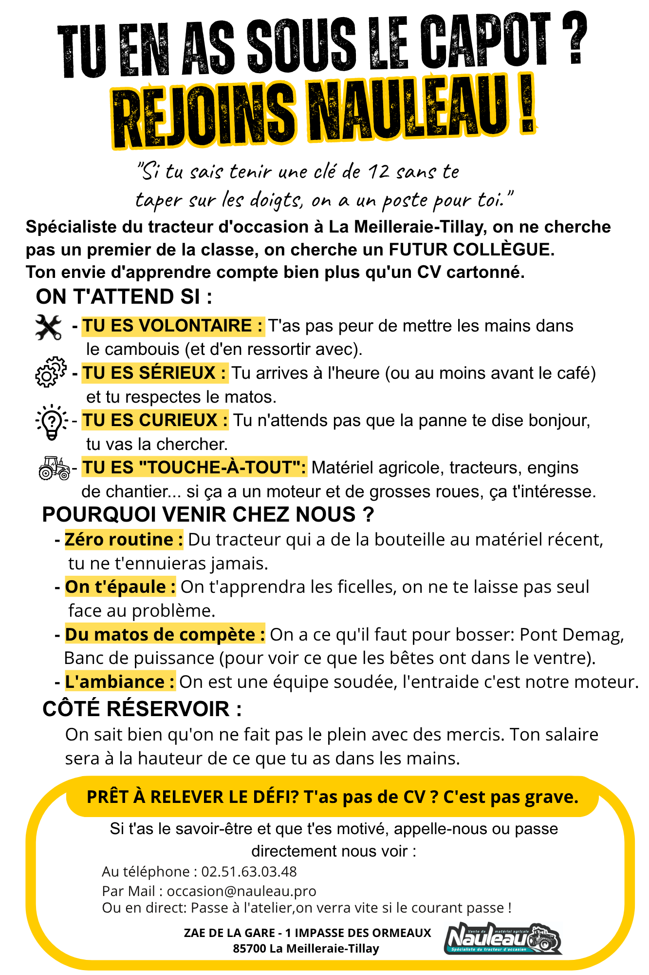 recrutement affiche