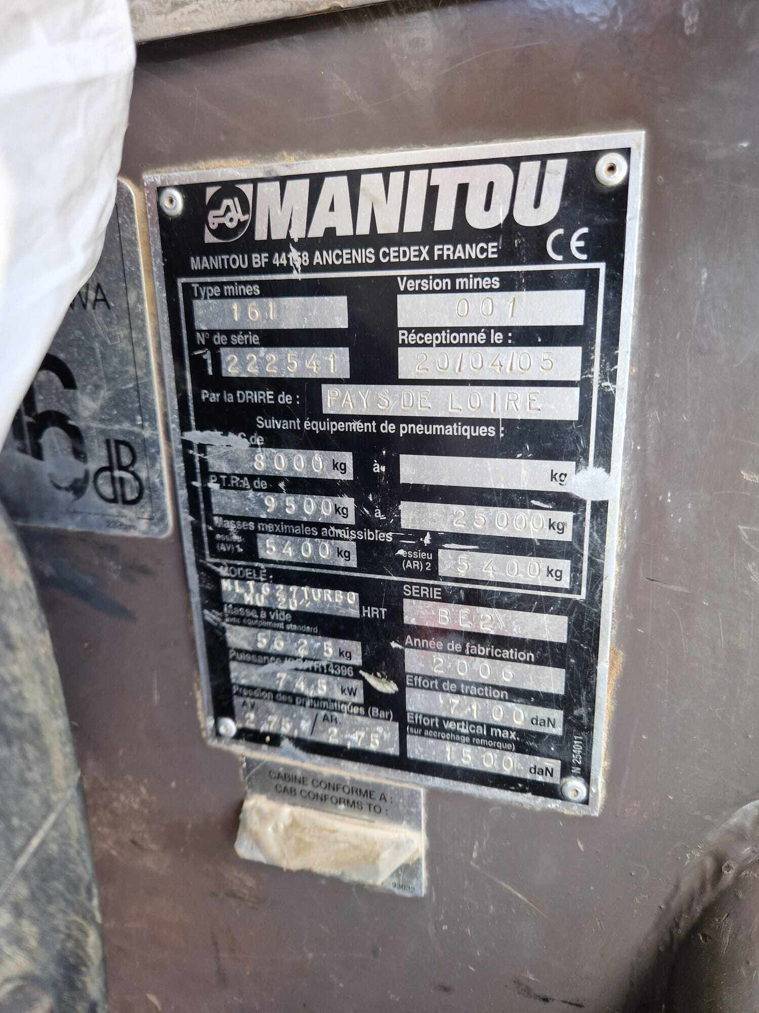 MANITOU MLT 627 TUBO